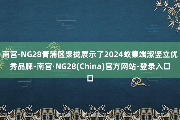 南宫·NG28青浦区聚拢展示了2024蚁集端淑竖立优秀品牌-南宫·NG28(China)官方网站-登录入口